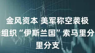 金风资本 美军称空袭极端组织“伊斯兰国”索马里分支
